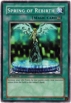 2003 Yu-Gi-Oh! Legacy of Darkness 1st Edition #LOD-076 Spring of Rebirth Front