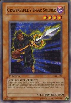 2003 Yu-Gi-Oh! Pharaonic Guardian 1st Edition #PGD-062 Gravekeeper's Spear Soldier Front