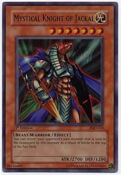 2003 Yu-Gi-Oh! Pharaonic Guardian 1st Edition #PGD-069 Mystical Knight of Jackal Front