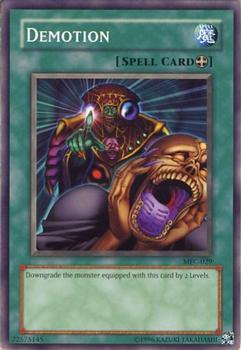2003 Yu-Gi-Oh! Magician's Force #MFC-029 Demotion Front