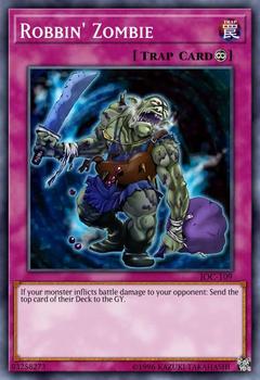2004 Yu-Gi-Oh! Invasion of Chaos #IOC-109 Robbin' Zombie Front