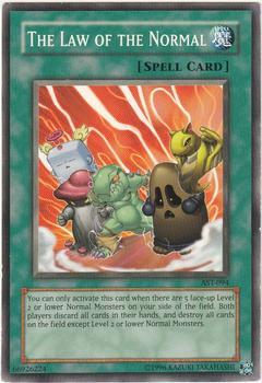2004 Yu-Gi-Oh! Ancient Sanctuary North American #AST-094 The Law of the Normal Front
