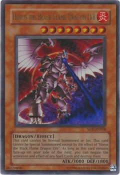 2004 Yu-Gi-Oh! Soul of the Duelist #SOD-EN008 Horus the Black Flame Dragon LV8 Front