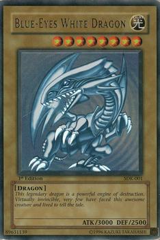 2002 Yu-Gi-Oh! Kaiba 1st Edition #SDK-001 Blue-Eyes White Dragon Front