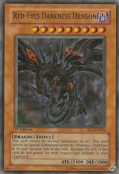 2005 Yu-Gi-Oh! Structure Deck Dragon's Roar 1st Edition #SD1-EN001 Red-Eyes Darkness Dragon Front