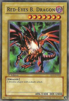 2005 Yu-Gi-Oh! Structure Deck Dragon's Roar 1st Edition #SD1-EN002 Red-Eyes B. Dragon Front