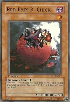 2005 Yu-Gi-Oh! Structure Deck Dragon's Roar 1st Edition #SD1-EN007 Red-Eyes B. Chick Front