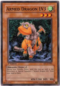 2005 Yu-Gi-Oh! Structure Deck Dragon's Roar 1st Edition #SD1-EN005 Armed Dragon LV3 Front
