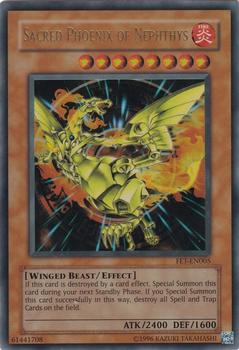 2005 Yu-Gi-Oh! Flaming Eternity #FET-EN005 Sacred Phoenix of Nephthys Front