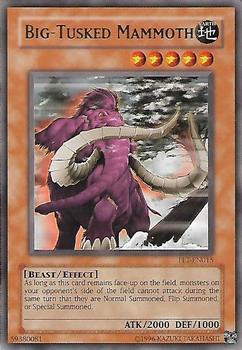 2005 Yu-Gi-Oh! Flaming Eternity #FET-EN015 Big-Tusked Mammoth Front