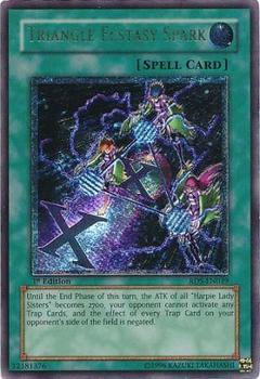 2004 Yu-Gi-Oh! Rise of Destiny 1st Edition #RDS-EN039 Triangle Ecstasy Spark Front