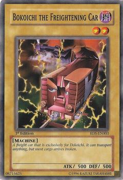 2004 Yu-Gi-Oh! Rise of Destiny 1st Edition #RDS-EN003 Bokoichi the Freightening Car Front