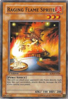 2004 Yu-Gi-Oh! Rise of Destiny 1st Edition #RDS-EN020 Raging Flame Sprite Front