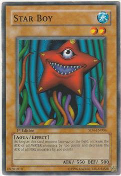 2005 Yu-Gi-Oh! Structure Deck Fury From The Deep 1st Edition #SD4-EN006 Star Boy Front