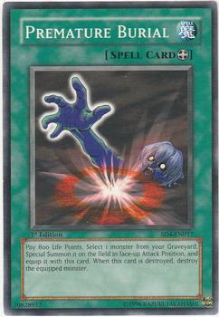 2005 Yu-Gi-Oh! Structure Deck Fury From The Deep 1st Edition #SD4-EN017 Premature Burial Front