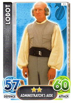 2016 Topps Force Attax Star Wars The Force Awakens #11 Lobot Front