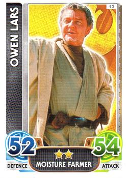 2016 Topps Force Attax Star Wars The Force Awakens #12 Owen Lars Front