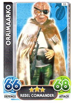 2016 Topps Force Attax Star Wars The Force Awakens #25 Orrimaarko Front