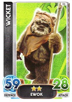 2016 Topps Force Attax Star Wars The Force Awakens #26 Wicket Front