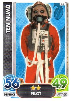 2016 Topps Force Attax Star Wars The Force Awakens #32 Ten Numb Front