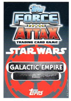 2016 Topps Force Attax Star Wars The Force Awakens #34 Darth Vader Back