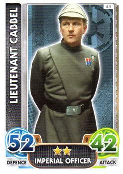 2016 Topps Force Attax Star Wars The Force Awakens #41 Lieutenant Cabbel Front