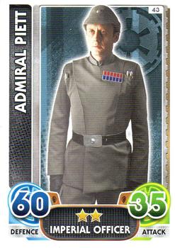 2016 Topps Force Attax Star Wars The Force Awakens #43 Admiral Piett Front