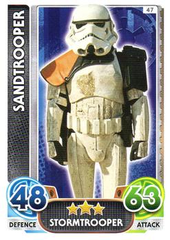 2016 Topps Force Attax Star Wars The Force Awakens #47 Sandtrooper Front