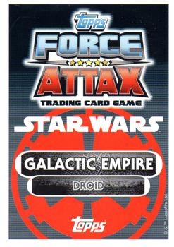 2016 Topps Force Attax Star Wars The Force Awakens #50 Interrogation Droid Back