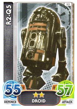 2016 Topps Force Attax Star Wars The Force Awakens #53 R2-Q5 Front
