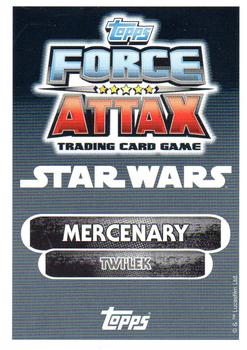 2016 Topps Force Attax Star Wars The Force Awakens #56 Bib Fortuna Back