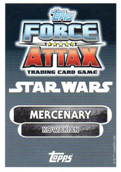 2016 Topps Force Attax Star Wars The Force Awakens #57 Salacious B. Crumb Back