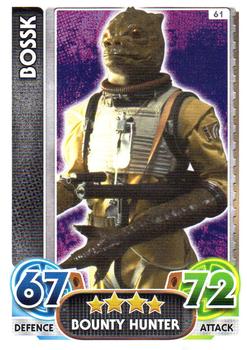 2016 Topps Force Attax Star Wars The Force Awakens #61 Bossk Front