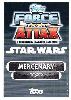 2016 Topps Force Attax Star Wars The Force Awakens #73 EV-9D9 Back