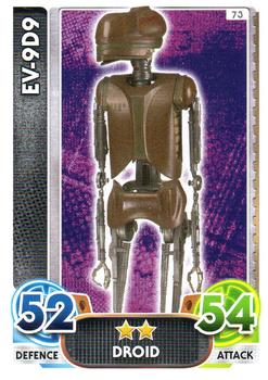 2016 Topps Force Attax Star Wars The Force Awakens #73 EV-9D9 Front