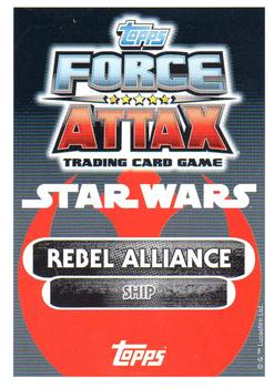 2016 Topps Force Attax Star Wars The Force Awakens #74 Millennium Falcon Back
