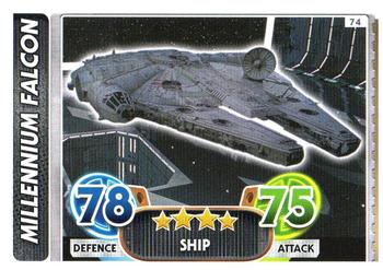 2016 Topps Force Attax Star Wars The Force Awakens #74 Millennium Falcon Front