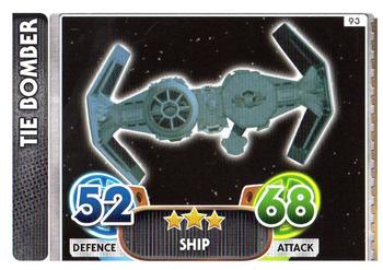 2016 Topps Force Attax Star Wars The Force Awakens #93 TIE Bomber Front