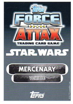 2016 Topps Force Attax Star Wars The Force Awakens #101 Desert Skiff Back