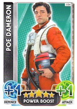 2016 Topps Force Attax Star Wars The Force Awakens #104 Poe Dameron Front