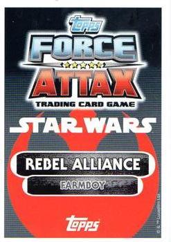 2016 Topps Force Attax Star Wars The Force Awakens #161 Luke Skywalker Back