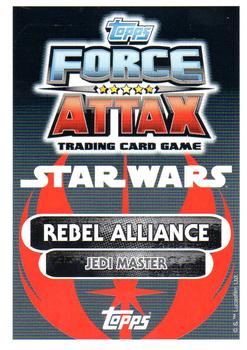 2016 Topps Force Attax Star Wars The Force Awakens #166 Yoda Back