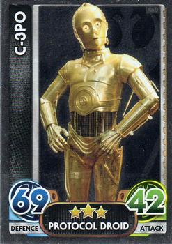 2016 Topps Force Attax Star Wars The Force Awakens #168 C-3PO Front