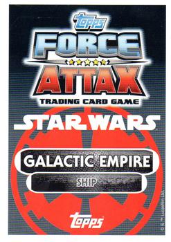 2016 Topps Force Attax Star Wars The Force Awakens #182 Star Destroyer Back