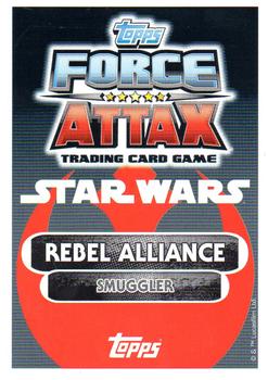 2016 Topps Force Attax Star Wars The Force Awakens #195 Han Solo Back