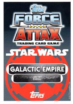 2016 Topps Force Attax Star Wars The Force Awakens #203 Emperor Palpatine Back