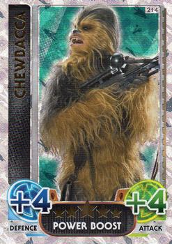 2016 Topps Force Attax Star Wars The Force Awakens #214 Chewbacca Front
