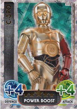 2016 Topps Force Attax Star Wars The Force Awakens #215 C-3PO Front