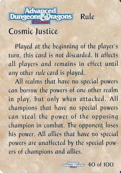 1995 TSR Spellfire Master the Magic Artifacts #40 Cosmic Justice Front