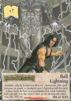 1997 TSR Spellfire Master the Magic - Dungeons #94 Ball Lightning Front
